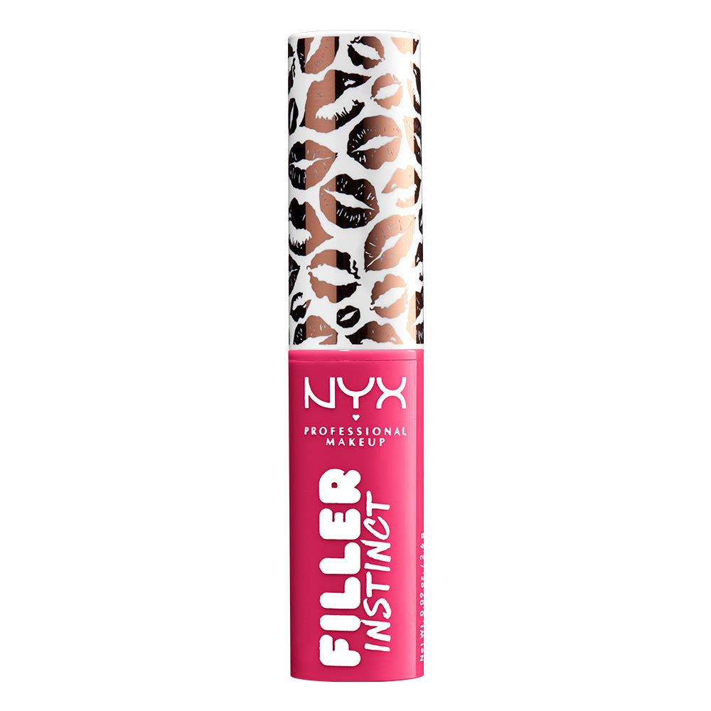 NYX PROFESSIONAL MAKEUP Filler Instinct Plumping Lip Color, Lip Balm - Juicy Pout (Cherry Red) - 24hrsmart